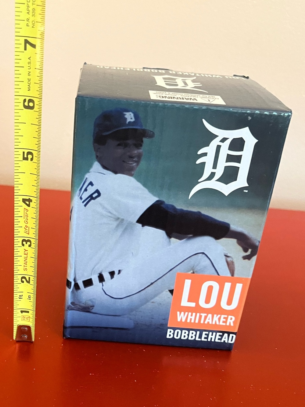 MLB Detroit Tigers Lou Whitaker Bobblehead Box - Navy, White, Orange, Black